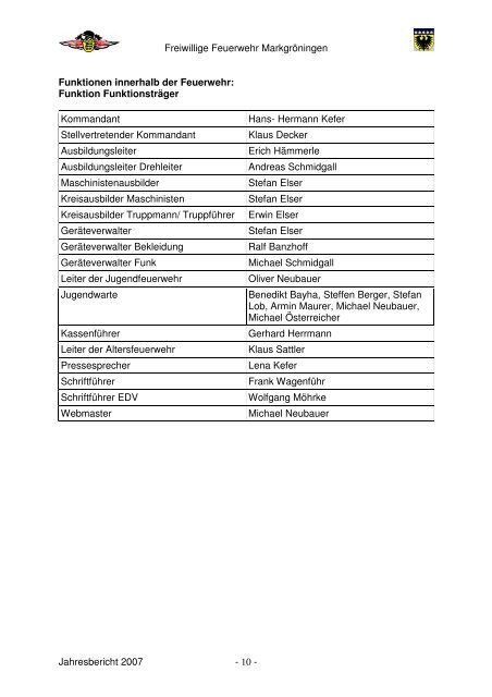 Jahresbericht 2007_2 - Feuerwehr Markgröningen