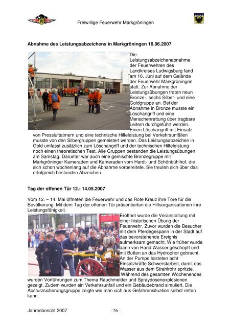 Jahresbericht 2007_2 - Feuerwehr Markgröningen