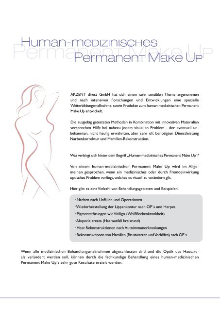 Human-medizinisches Permanent Make Up - AKZENT direct