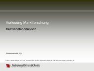 Vorlesung Marktforschung - TU Berlin