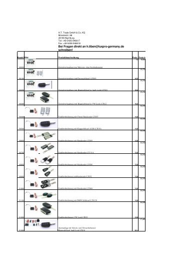 Bei Fragen direkt an h.tiben@luxpro-germany.de schreiben!