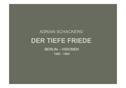 Bilder Der Tiefe Friede - Adrian Schacker