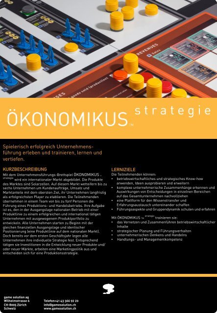 ÖKONOMIKUSTM - game solution ag