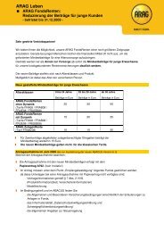 PI neue Mindestbeiträge LV 062008 - beim ARAG Partnervertrieb