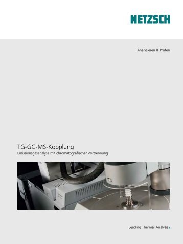 TG-GC-MS-Kopplung - Netzsch-Gerätebau GmbH.