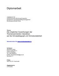 Diplomarbeit von Alexander Krebs - Schulsozialarbeit