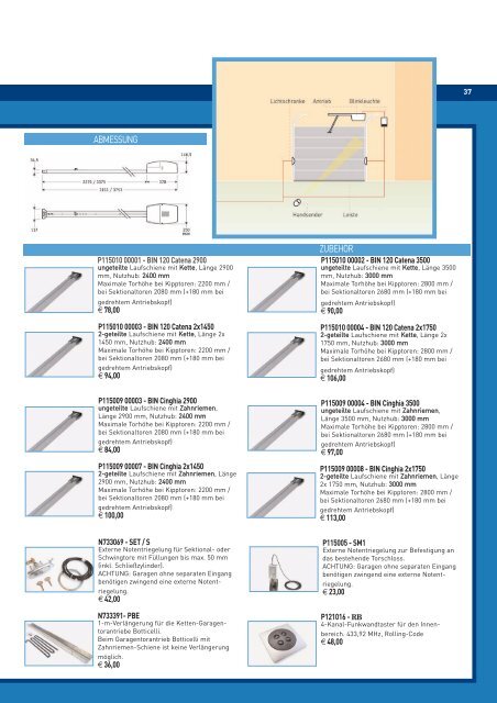 BFT Torantriebe, Schranken, Poller - Katalog 2009 - Nothnagel