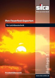 Ihre Feuerfest-Experten Ihre Feuerfest-Experten - SILCA GmbH