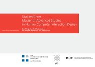 Studienführer Master of Advanced Studies in Human Computer ...