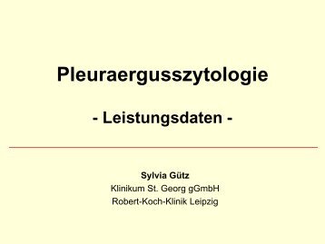 Pleuraergusszytologie - Leistungsdaten - - Krankenhaus St ...