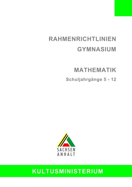 1 Aufgaben des Faches Mathematik am Gymnasium - M. Heinitz