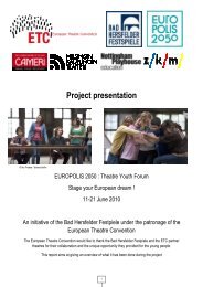 Project presentation - European Theatre Convention