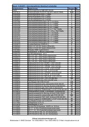 Stand: 12.08.2013 - Zwischenzeitlicher Abverkauf ... - huebner-ek.de