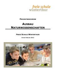 Infodossier / Projektbeschrieb (pdf) - Freie Schule Winterthur