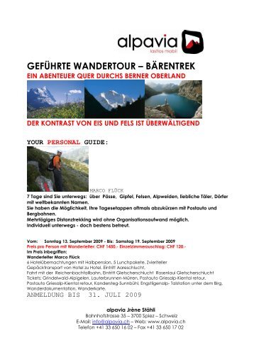 bärentrek - KANDERSTEG - Berner Oberland - Schweiz