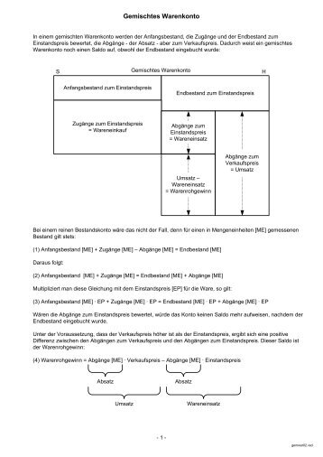 Gemischtes Warenkonto