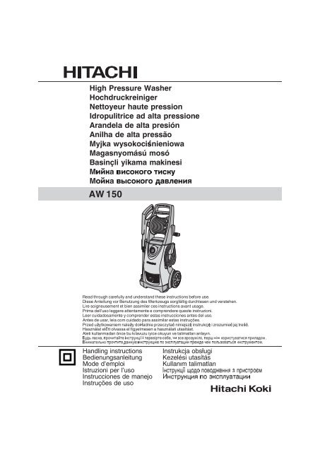 Aw150 Product Manual Hitachi