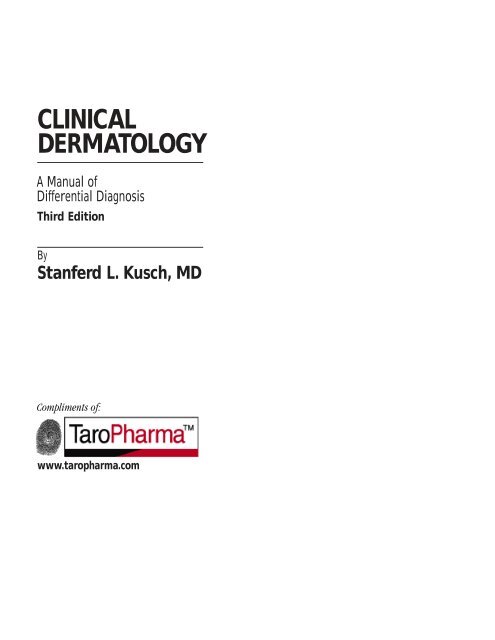 clinical dermatology taropharma