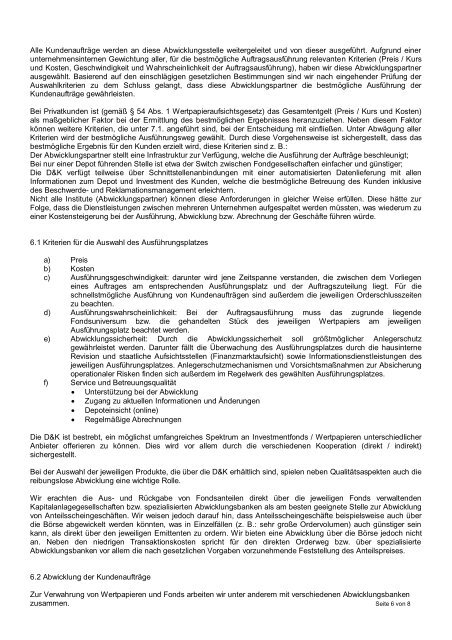 Kundenbroschüre / Rahmenvereinbarung laut WAG - Dialog ...
