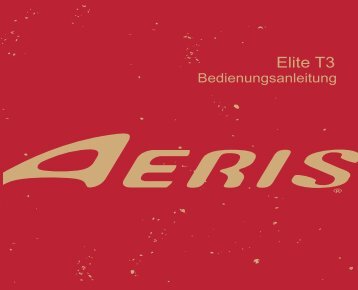 Elite T3 Operating Manual DE - 212-7201-r01 - Aeris