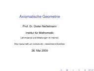 Axiomatische Geometrie