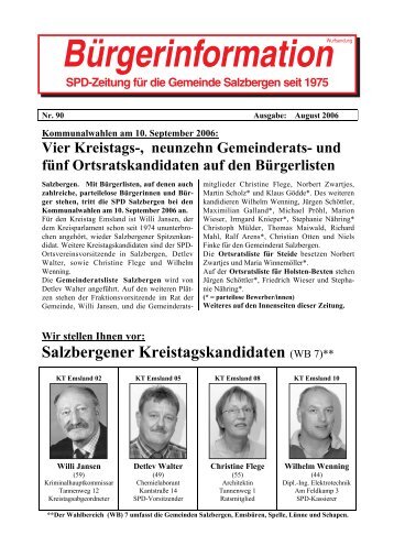 Bürgerinformation - SPD-Zeitung für die Gemeinde Salzbergen seit ...