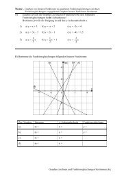 Graphen zeichnen und Funktionsgleichungen bestimmen ... - S-hb.de