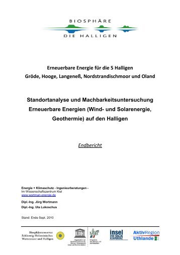 Analyse Erneuerbare Energien auf den Halligen