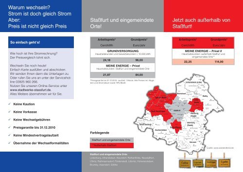 So einfach ist das. Wechseln leicht gemacht. - Stadtwerke Staßfurt ...