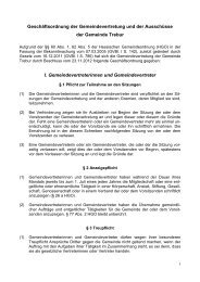 Geschäftsordnung der Gemeindevertretung und ... - Gemeinde Trebur