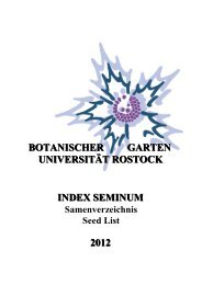 Botanischer Garten - Universität Rostock