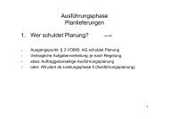 Ausführungsphase, Planlieferung