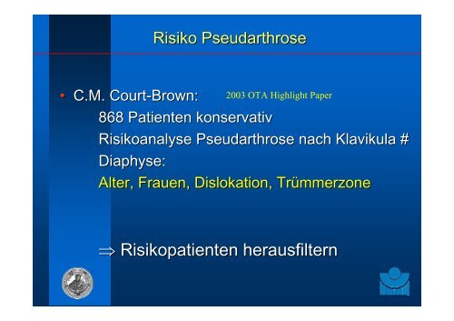 Frakturen obere Extremität PD Dr. Thomas Mückley - Klinik für Unfall ...