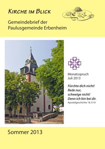 Sommer 2013 - Paulusgemeinde Erbenheim