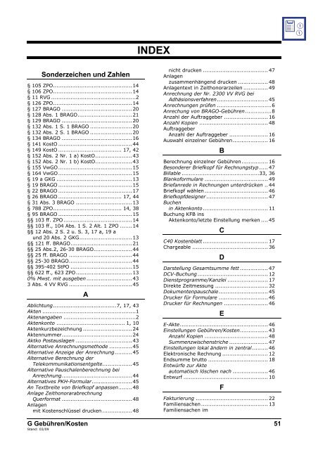 inhalt g gebühren/kosten - RA-Micro Software GmbH