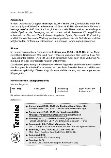 Heft Nr. 22 vom März 2012 - TuS Komet Arsten