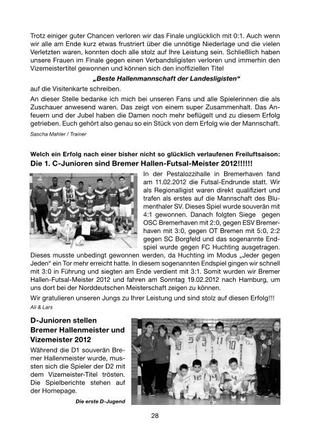 Heft Nr. 22 vom März 2012 - TuS Komet Arsten