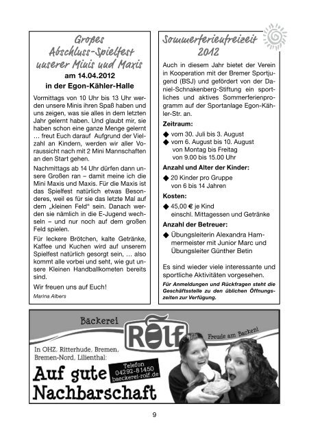 Heft Nr. 22 vom März 2012 - TuS Komet Arsten