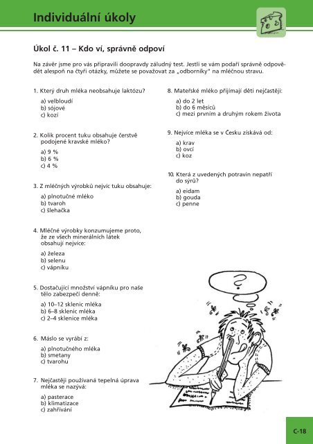 C – Mléko a mléčné výrobky