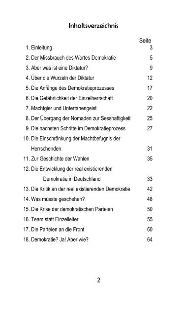 Demokratie kontra Diktatur - Bürger in Bewegung