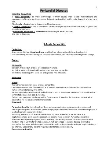 Pericardial Diseases