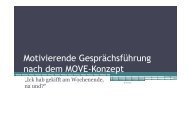 Motivierende Gesprächsführung nach dem MOVE-Konzept - BAG