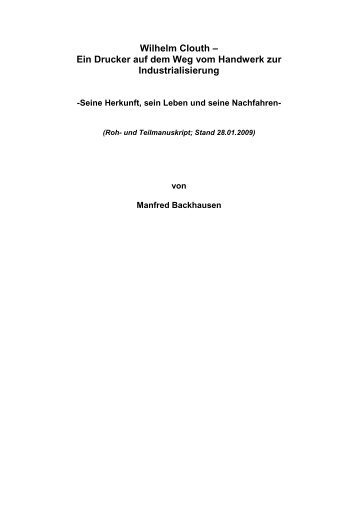Manuskript Wilhelm Clouth 2009.pdf - MJB-Verlag Mehr