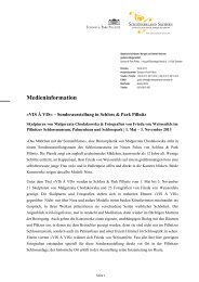 Medieninformation - Schloss & Park Pillnitz