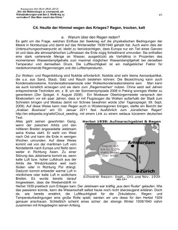 C4. Heulte der Himmel wegen des Krieges? Regen ... - ozeanklima