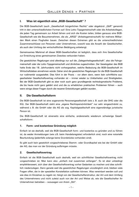 Galler Denes Partner I Was Ist Eigentlich Eine Bgb