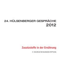 Hülsenberger Gespräche 2012 - H. Wilhelm Schaumann Stiftung