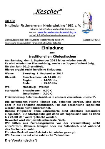 Kescher 2-2012 - Fischereiverein Niederwinkling 1982 eV
