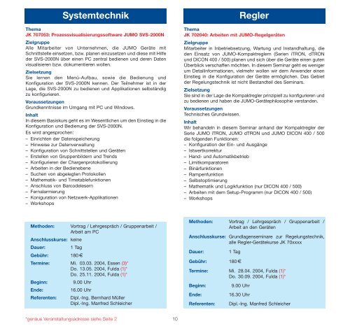 Download Prospekt (pdf-Datei) - Jumo - Jumo GmbH & Co. KG