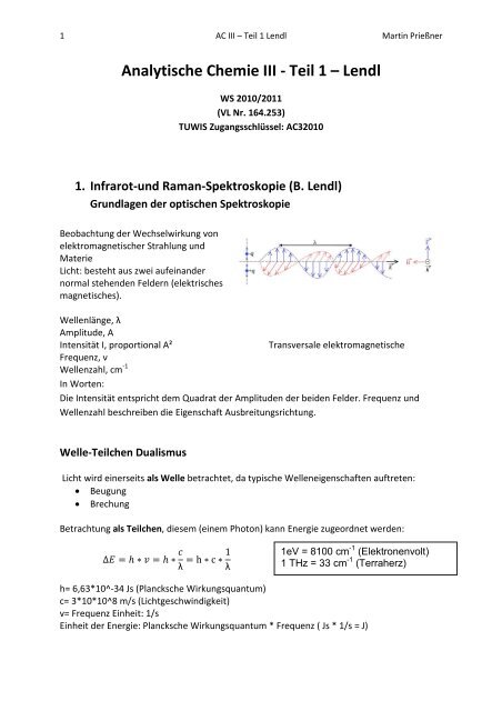 Analytische Chemie III - Teil 1 – Lendl - Bplaced.net